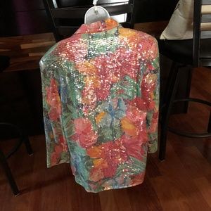 SANDY STARKMAN Sequin Multi Colored Blazer